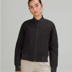Lululemon Non-Stop Cotton Bomber Jacket - Black Sz 12